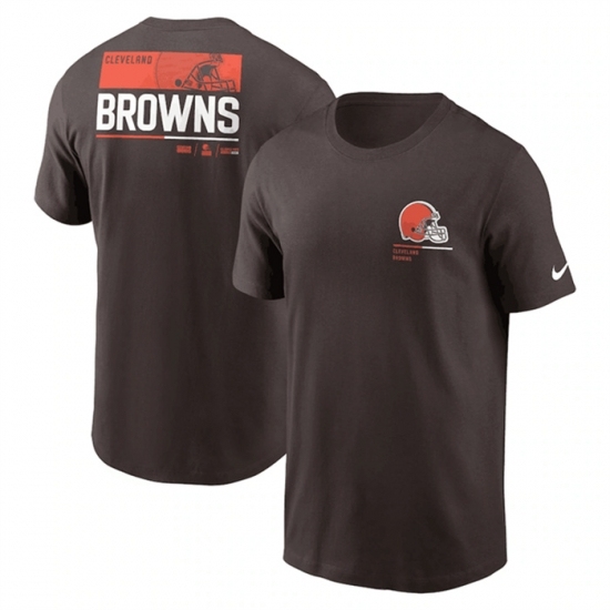 Men's Cleveland Browns Brown Team Incline T Shirt - Ujersey