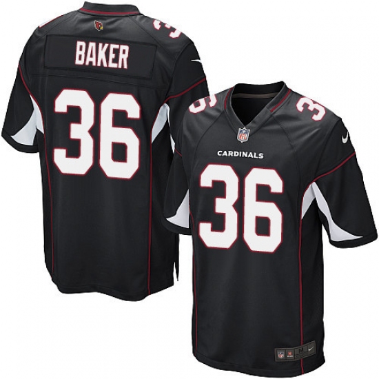 Men's Nike Arizona Cardinals #36 Budda Baker Game Black Alternate NFL Jersey - Ujersey