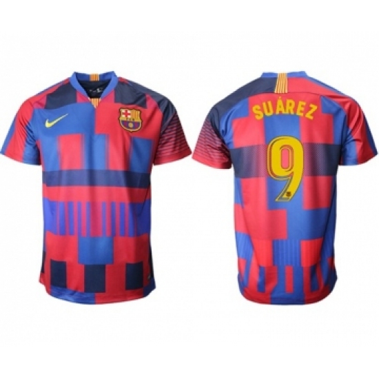 Barcelona #9 Suarez 20th Anniversary Stadium Soccer Club Jersey