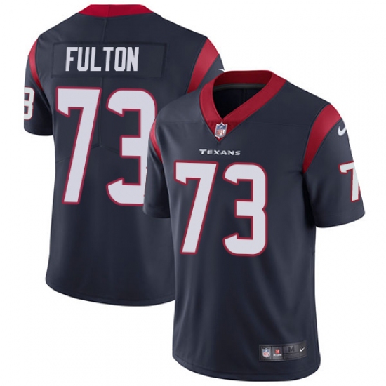 Men's Nike Houston Texans #73 Zach Fulton Navy Blue Team Color Vapor Untouchable Limited Player NFL Jersey - Ujersey