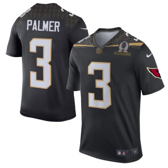 Men's Nike Arizona Cardinals #3 Carson Palmer Elite Black Team Irvin 2016 Pro Bowl NFL Jersey - Ujersey