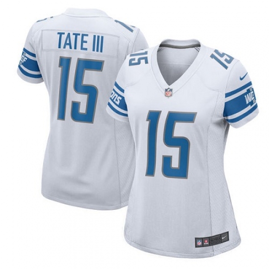 Women's Nike Detroit Lions #15 Golden Tate III Game White NFL Jersey - Ujersey