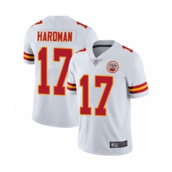 Men's Kansas City Chiefs #17 Mecole Hardman White Vapor Untouchable Limited Player Football Jersey - Ujersey