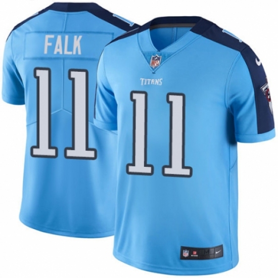 Youth Nike Tennessee Titans #11 Luke Falk Limited Light Blue Rush Vapor Untouchable NFL Jersey - Ujersey