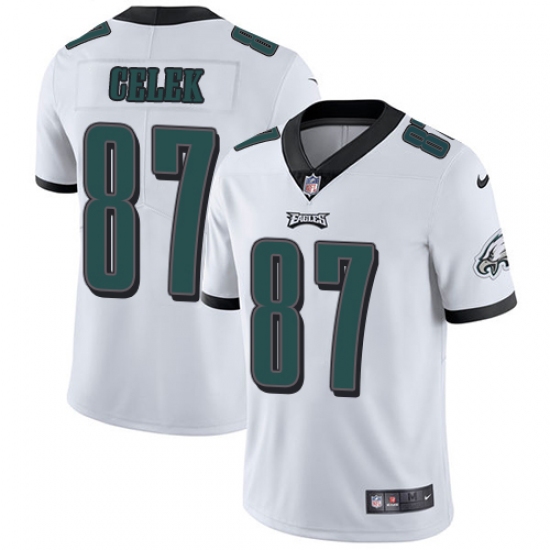 Men's Nike Philadelphia Eagles #87 Brent Celek White Vapor Untouchable Limited Player NFL Jersey - Ujersey