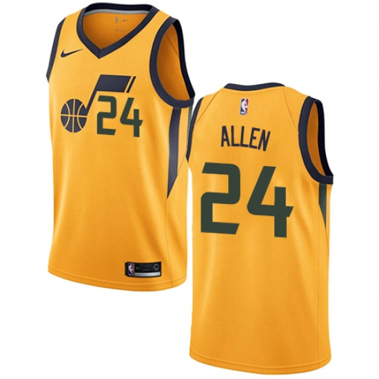Women's Nike Utah Jazz #24 Grayson Allen Authentic Gold NBA Jersey Statement Edition - Ujersey