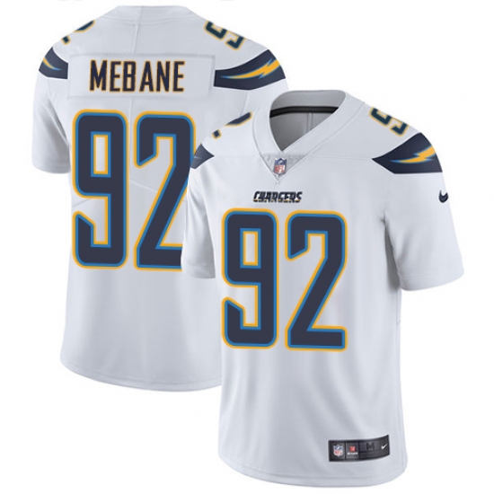 Youth Nike Los Angeles Chargers #92 Brandon Mebane Elite White NFL Jersey - Ujersey