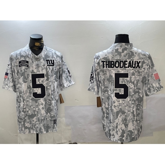 Men's New York Giants #5 Kayvon Thibodeaux Arctic Camo 2024 FUSE Salute to Service Limited Stitched Jersey - Ujersey