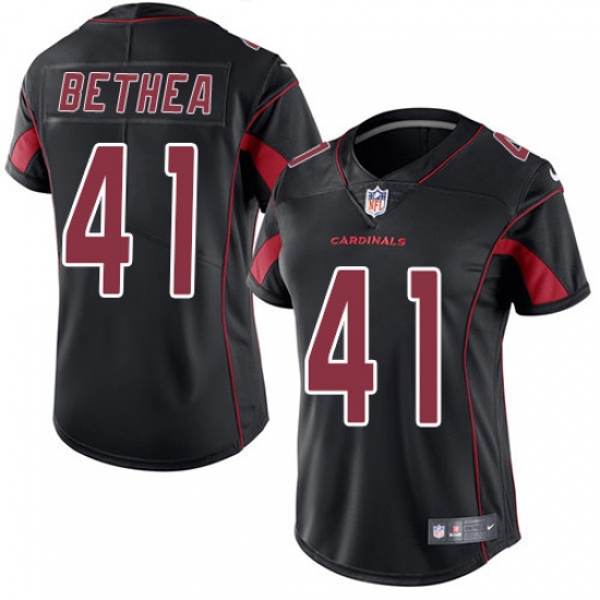 Women's Nike Arizona Cardinals #41 Antoine Bethea Limited Black Rush Vapor Untouchable NFL Jersey - Ujersey