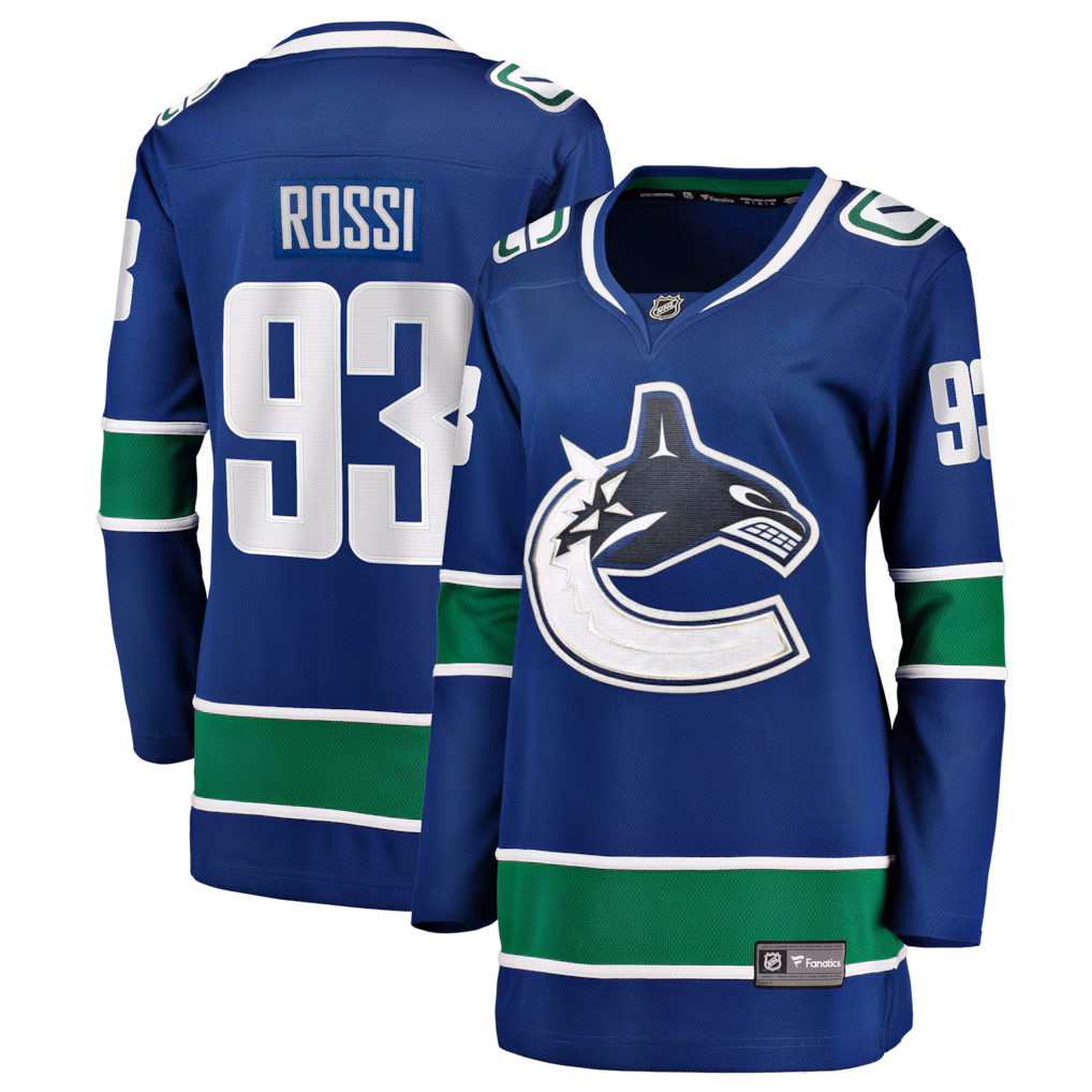 Women's Vancouver Canucks Marco Rossi Fanatics Blue Home Breakaway Player Jersey - ujerseystore
