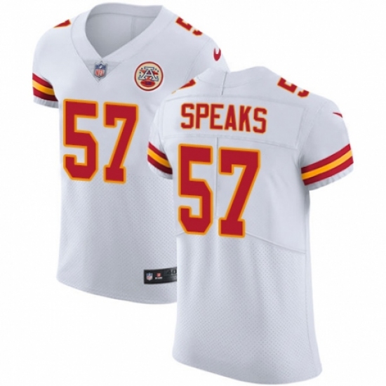 Men's Nike Kansas City Chiefs #57 Breeland Speaks White Vapor Untouchable Elite Player NFL Jersey - Ujersey