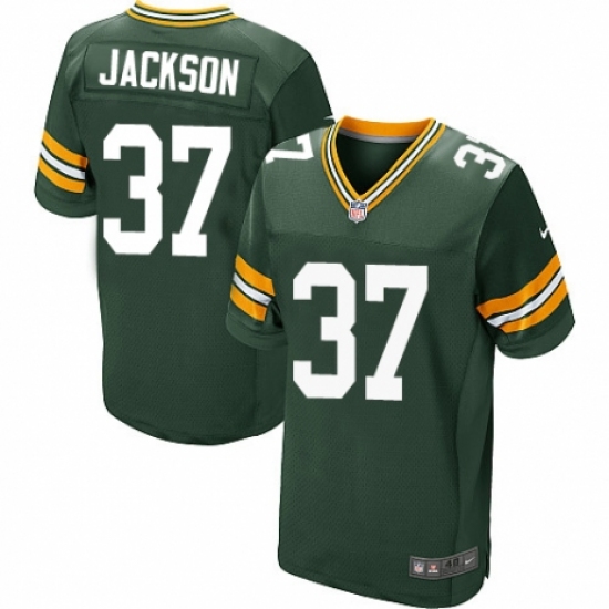 Men's Nike Green Bay Packers #37 Josh Jackson Elite Green Team Color NFL Jersey - Ujersey