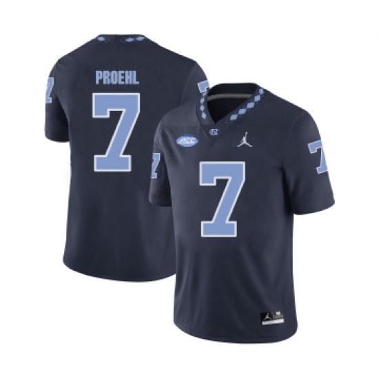 North Carolina Tar Heels 7 Austin Proehl Black College Football Jersey - Ujersey