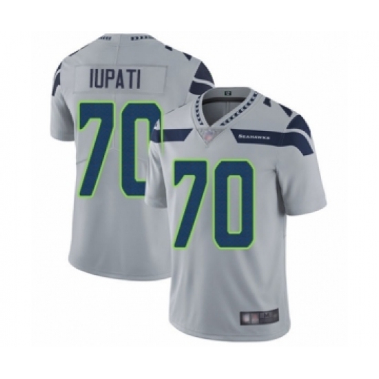 Youth Seattle Seahawks #70 Mike Iupati Grey Alternate Vapor Untouchable Limited Player Football Jersey - Ujersey