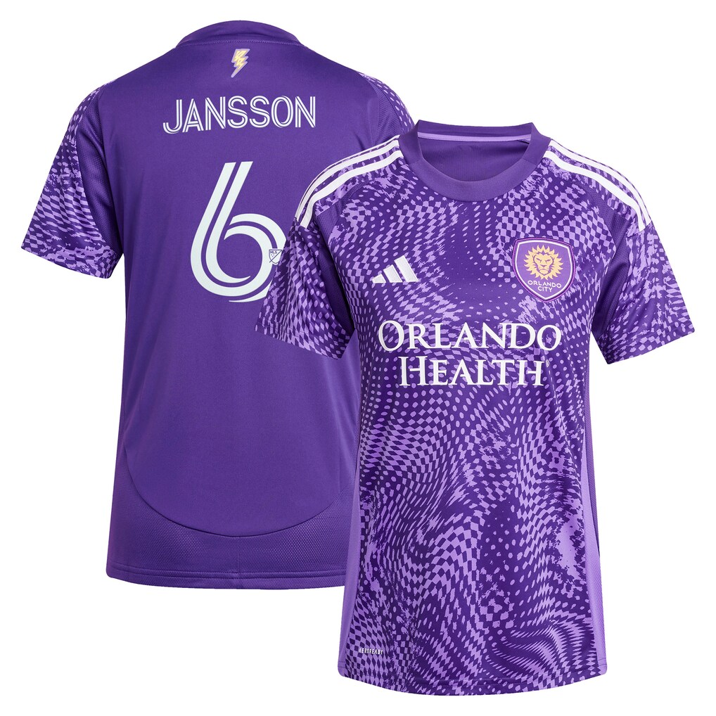 Women's Orlando City SC Robin Jansson adidas Purple 2025 Perfect Storm Replica Player Jersey - Ujersey