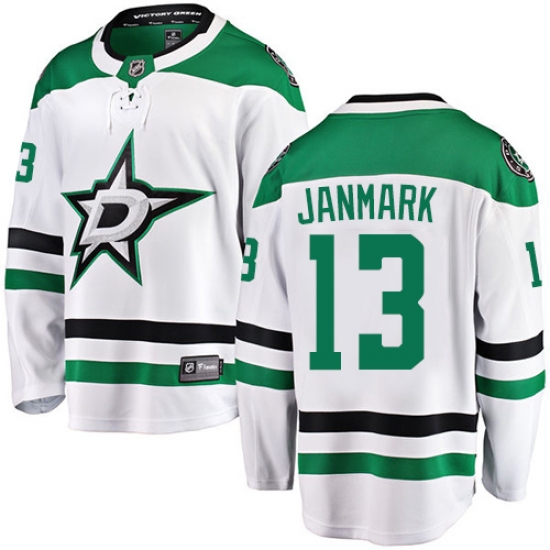 Men's Dallas Stars #13 Mattias Janmark Fanatics Branded White Away Breakaway NHL Jersey - Ujersey