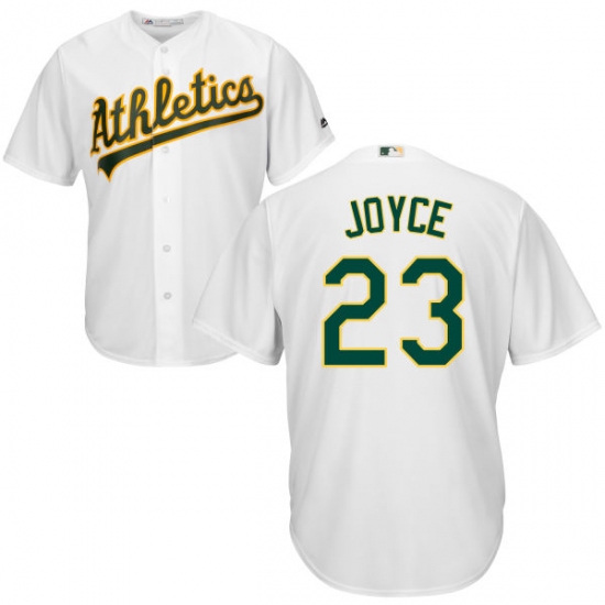 Youth Majestic Oakland Athletics #23 Matt Joyce Authentic White Home Cool Base MLB Jersey - Ujersey