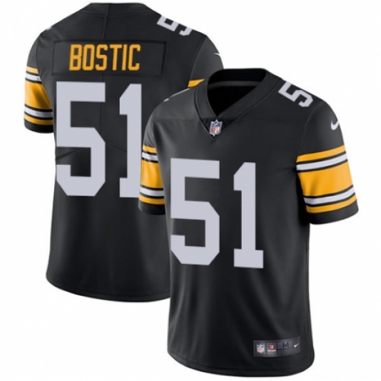 Men's Nike Pittsburgh Steelers #51 Jon Bostic Black Alternate Vapor Untouchable Limited Player NFL Jersey - Ujersey