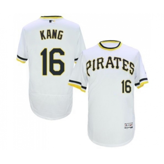 Men's Pittsburgh Pirates #16 Jung-ho Kang White Flexbase Authentic Collection Cooperstown Baseball Jersey - Ujersey