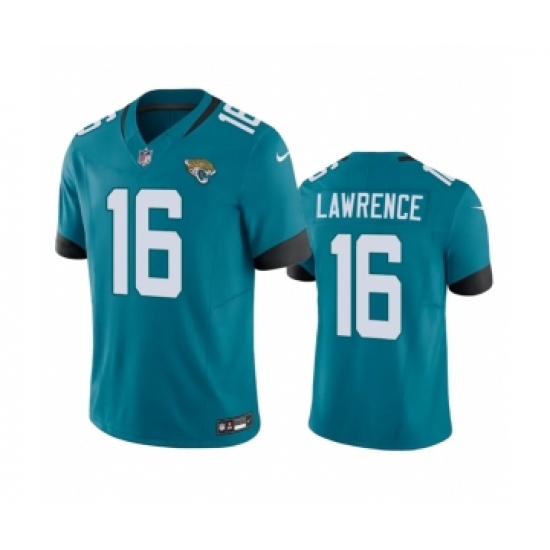 Men's Jacksonville Jaguars #16 Trevor Lawrence Teal 2023 F.U.S.E Vapor Untouchable Limited Stitched Jersey - Ujersey