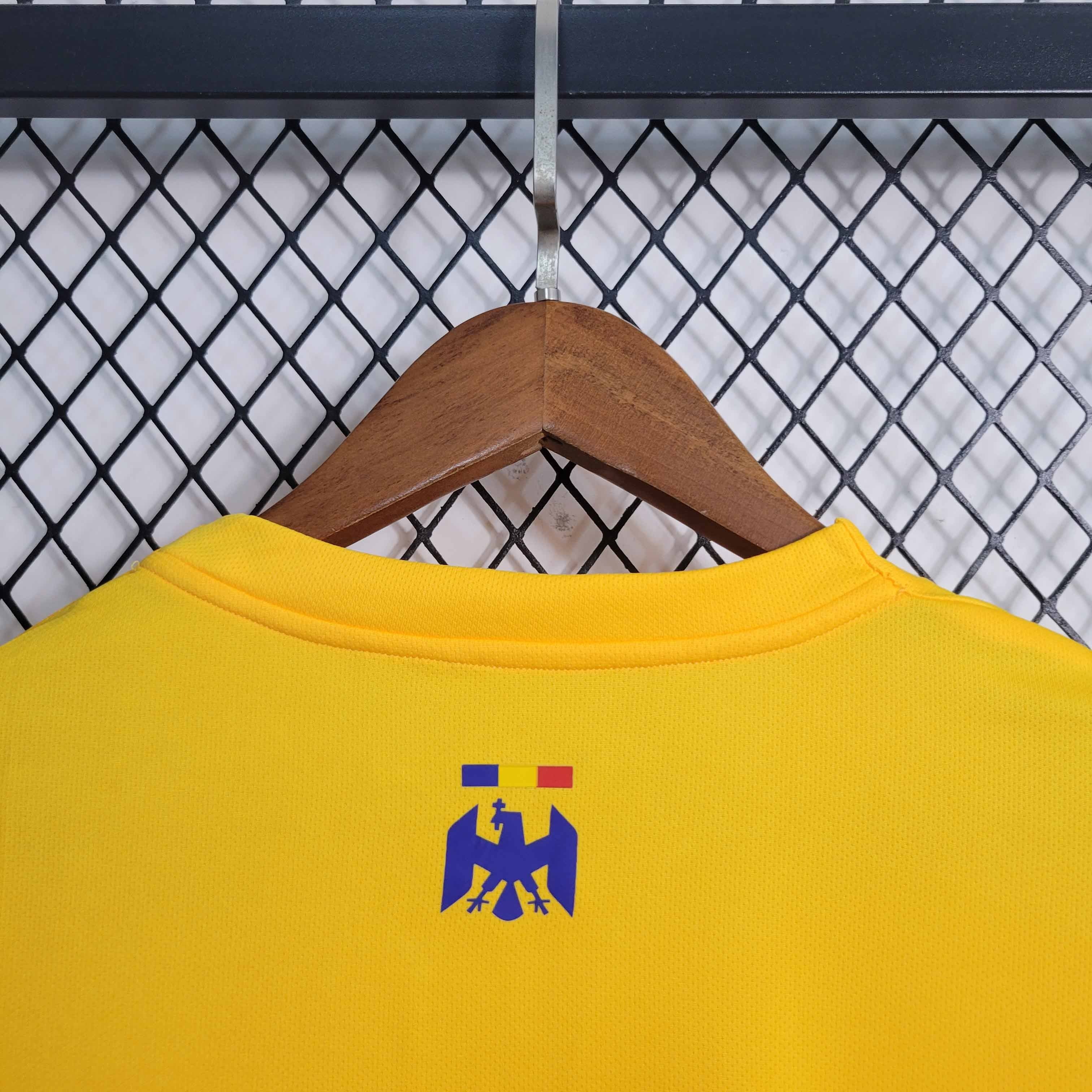 Romania Soccer Jersey Home Custom Shirt EURO 2024 - ujerseystore
