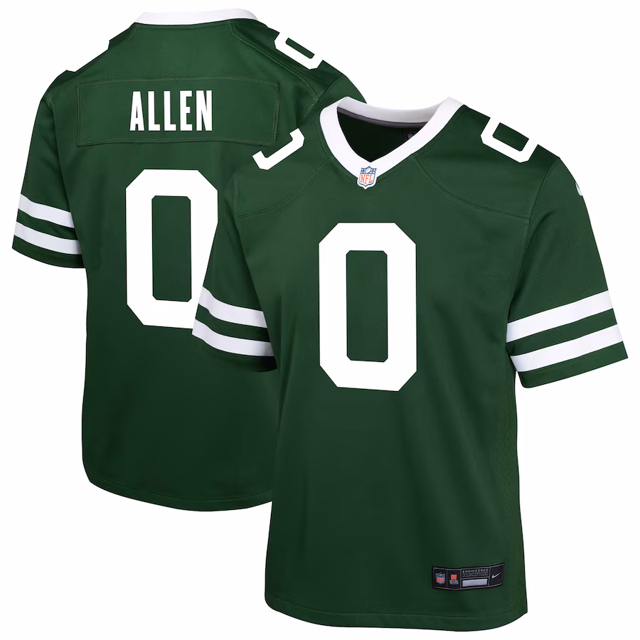 Youth New York Jets Braelon Allen Nike Green Team Game Jersey - Ujersey