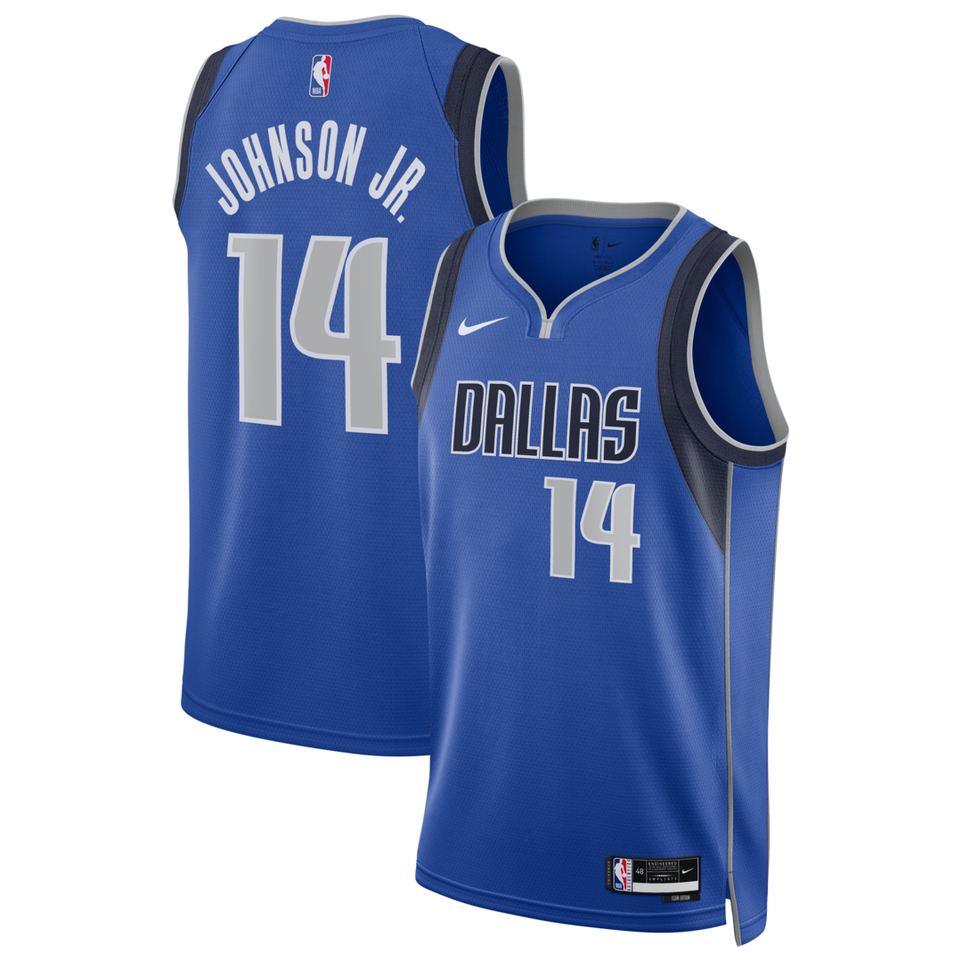 Unisex Dallas Mavericks Morez Johnson Jr. Nike Blue Swingman Jersey - Icon Edition