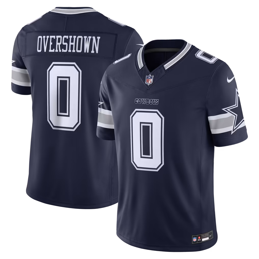 Men's Dallas Cowboys DeMarvion Overshown Nike Navy Team Vapor F.U.S.E. Stitched Limited Jersey - Ujersey