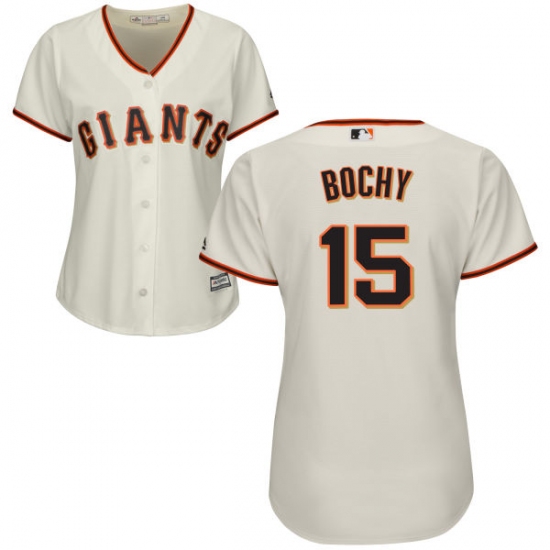 Women's Majestic San Francisco Giants #15 Bruce Bochy Replica Cream Home Cool Base MLB Jersey - Ujersey