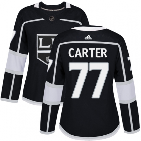 Women's Adidas Los Angeles Kings #77 Jeff Carter Authentic Black Home NHL Jersey - Ujersey