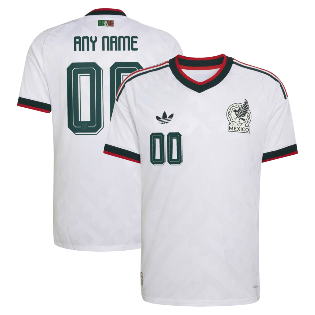 Men's Mexico National Team adidas White 2026 Away On-Field Authentic Custom Jersey - Ujersey
