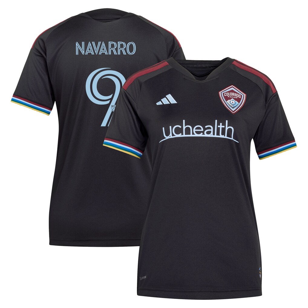 Women's Colorado Rapids Rafael Navarro adidas Black 2026 Colorful Colorado Replica Jersey - Ujersey