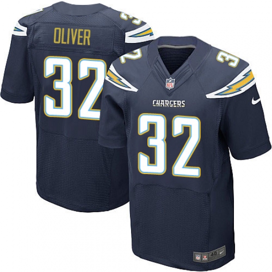 Men's Nike Los Angeles Chargers #32 Branden Oliver Elite Navy Blue Team Color NFL Jersey - Ujersey