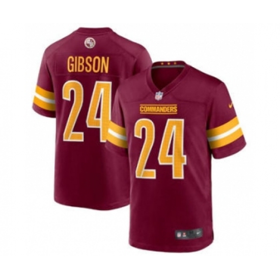 Men's Washington Commanders #24 Antonio Gibson 2022 Burgundy Game Stitched Jersey - Ujersey