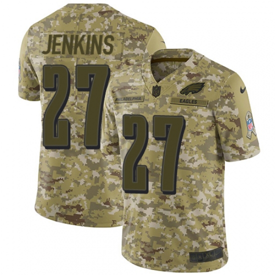 Youth Nike Philadelphia Eagles #27 Malcolm Jenkins Limited Camo 2018 Salute to Service NFL Jersey - Ujersey