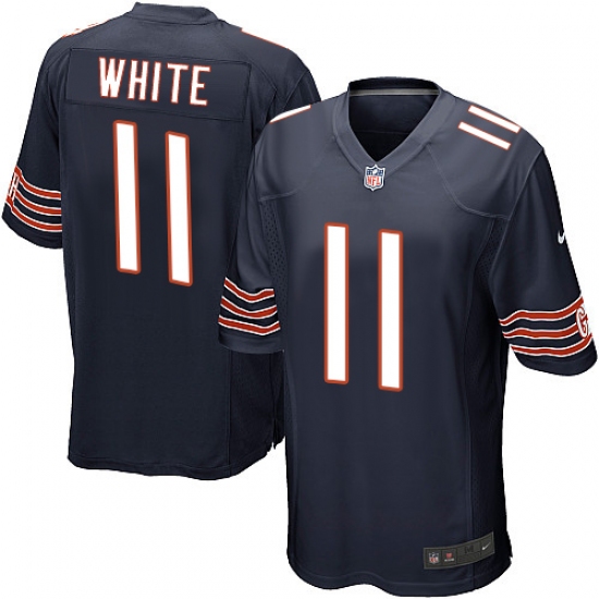 Men's Nike Chicago Bears #11 Kevin White Game Navy Blue Team Color NFL Jersey - Ujersey