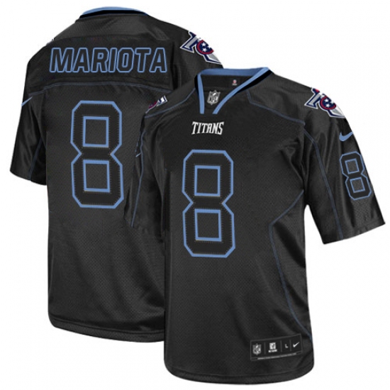 Men's Nike Tennessee Titans #8 Marcus Mariota Elite Lights Out Black NFL Jersey - Ujersey