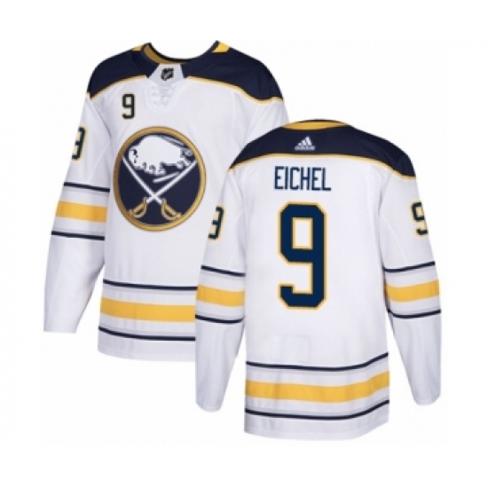 Youth Adidas Buffalo Sabres #9 Jack Eichel Authentic White Away NHL Jersey