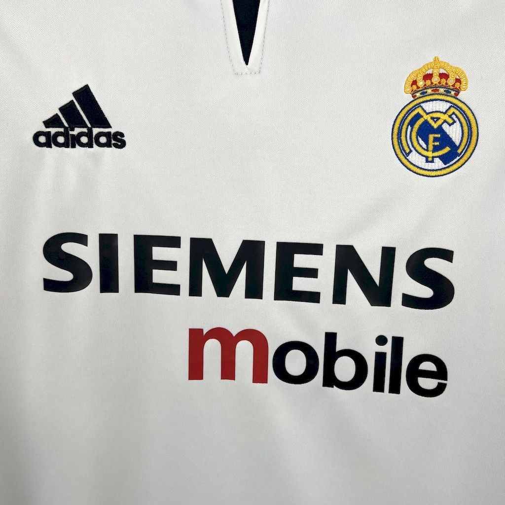 Real Madrid Retro Jersey Home Custom Soccer Shirt 2003-04 - ujerseystore