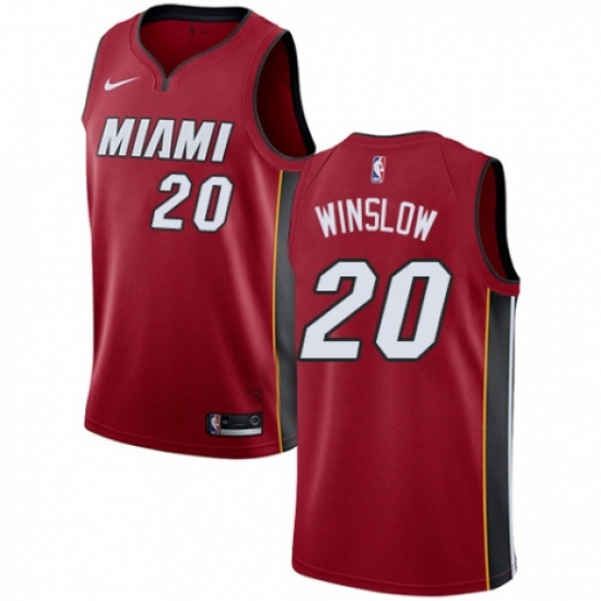 Youth Nike Miami Heat #20 Justise Winslow Swingman Red NBA Jersey Statement Edition - Ujersey