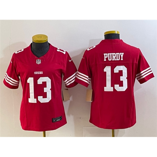 Women's San Francisco 49ers #13 Brock Purdy Red 2023 F.U.S.E. Vapor Untouchable Football Stitched Jersey - Ujersey