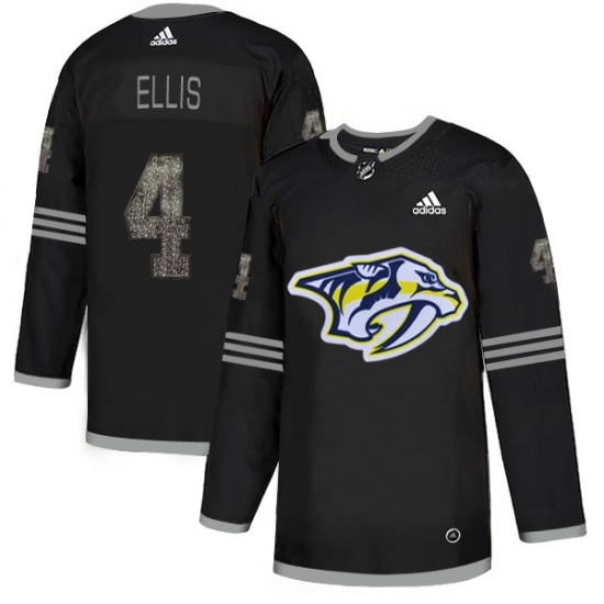 Men's Adidas Nashville Predators #4 Ryan Ellis Black Authentic Classic Stitched NHL Jersey - Ujersey