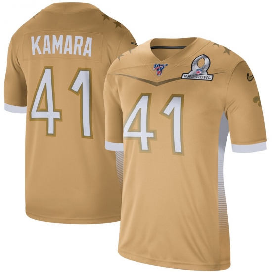 Men's Nike New Orleans Saints #41 Alvin Kamara 2020 NFC Pro Bowl Game Jersey Gold - Ujersey