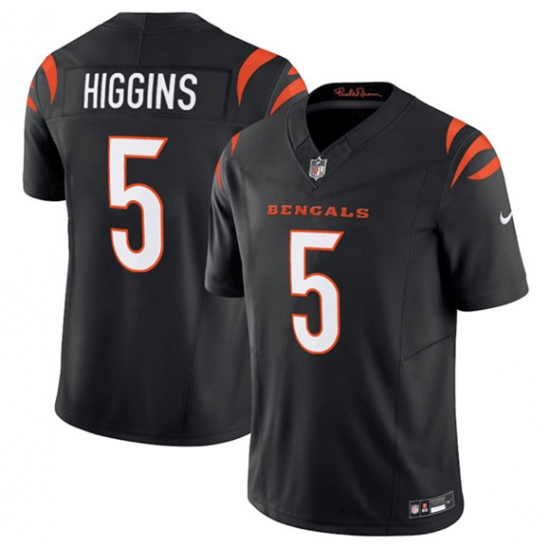 Men's Cincinnati Bengals #5 Tee Higgins Black F.U.S.E. Vapor Untouchable Limited Football Stitched Jersey - Ujersey