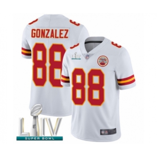 Youth Kansas City Chiefs #88 Tony Gonzalez White Vapor Untouchable Limited Player Super Bowl LIV Bound Football Jersey - Ujersey