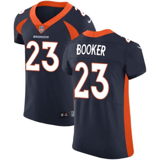 Men's Nike Denver Broncos #23 Devontae Booker Navy Blue Alternate Vapor Untouchable Elite Player NFL Jersey - Ujersey