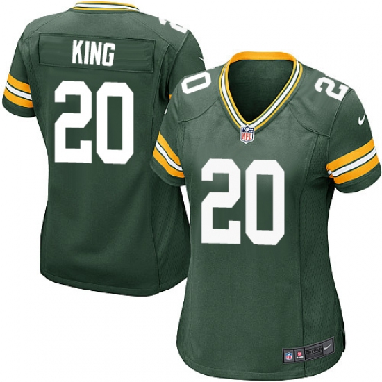 Women's Nike Green Bay Packers #20 Kevin King Game Green Team Color NFL Jersey - Ujersey