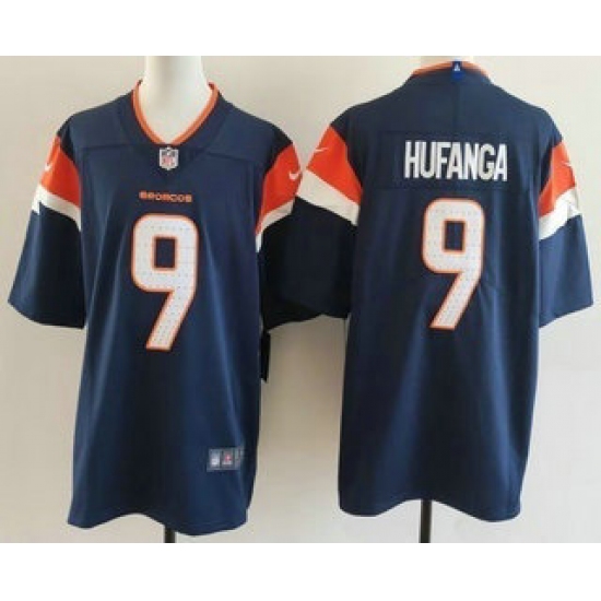 Men's Denver Broncos #9 Talanoa Hufanga Limited Navy Vapor Jersey - Ujersey
