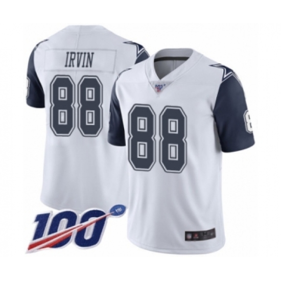 Men's Dallas Cowboys #88 Michael Irvin Limited White Rush Vapor Untouchable 100th Season Football Jersey - Ujersey