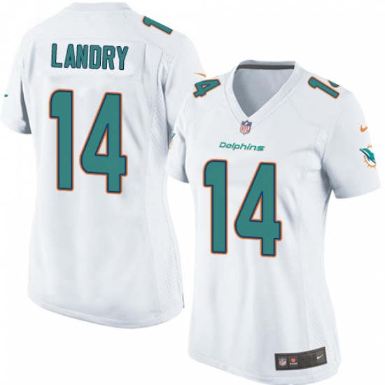 Women's Nike Miami Dolphins #14 Jarvis Landry Game White NFL Jersey - Ujersey